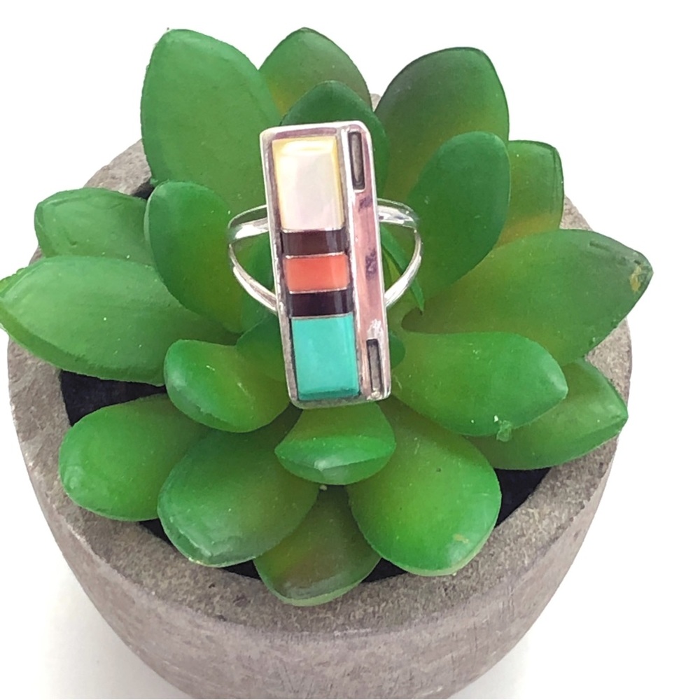 Vintage Martin & Esther Panteah Zuni Turquoise On… - image 5